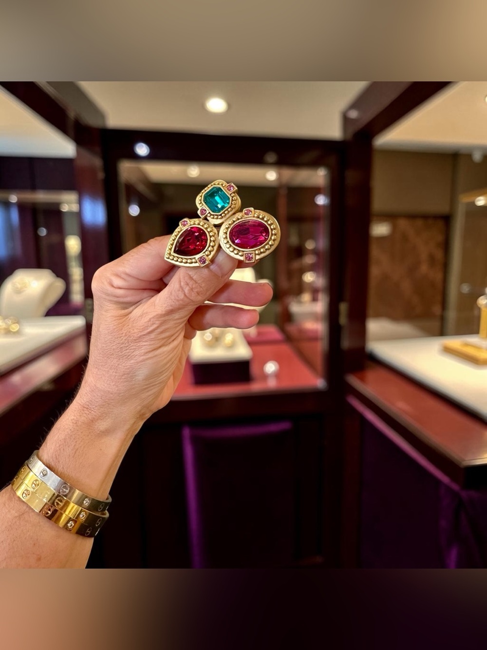 Oscar de La Renta RETRO ICONIC COUTURE LUXURY RUNWAY RARE CRYSTAL BROOCH
